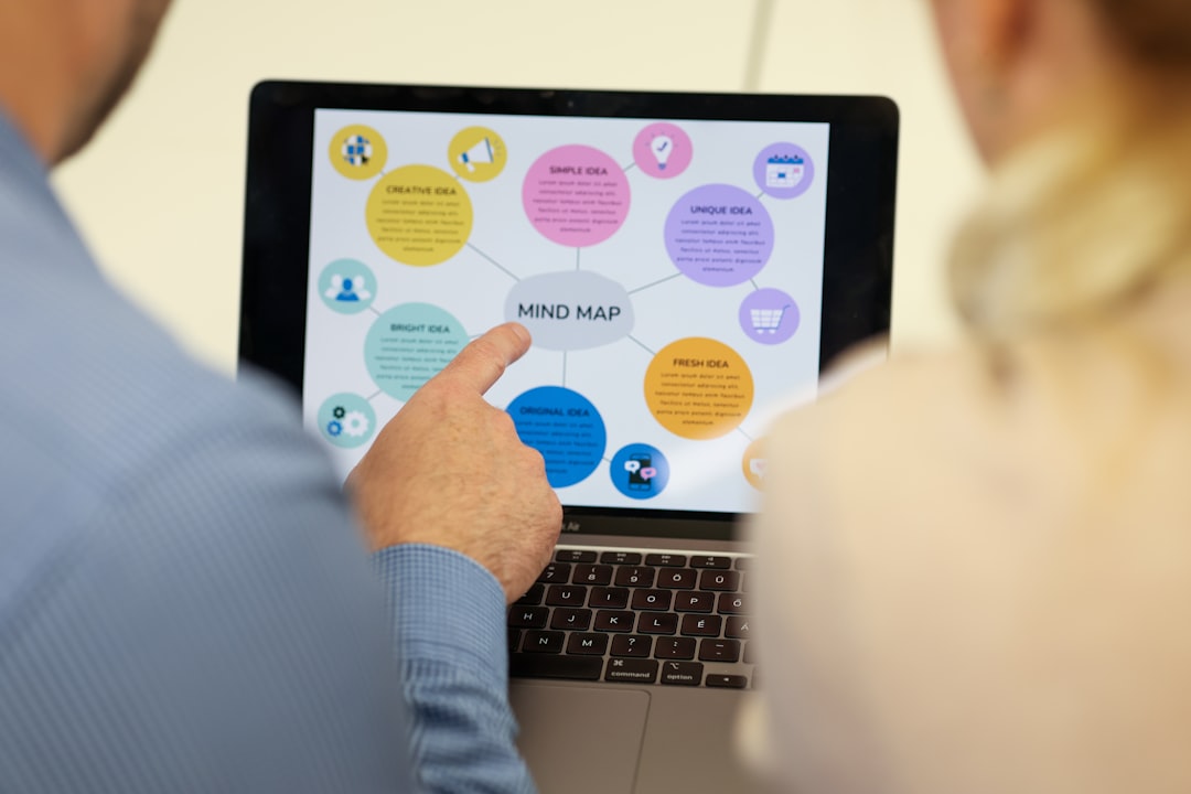 Illustration of a customer persona at the centre of a mind map with Instagram, LinkedIn, and Facebook logos.